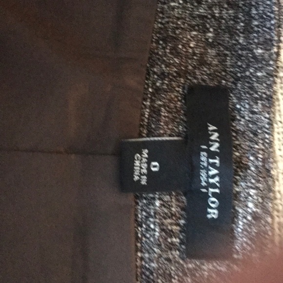 Ann Taylor A-line Wool Brown Skirt Size 0 - Picture 3 of 7
